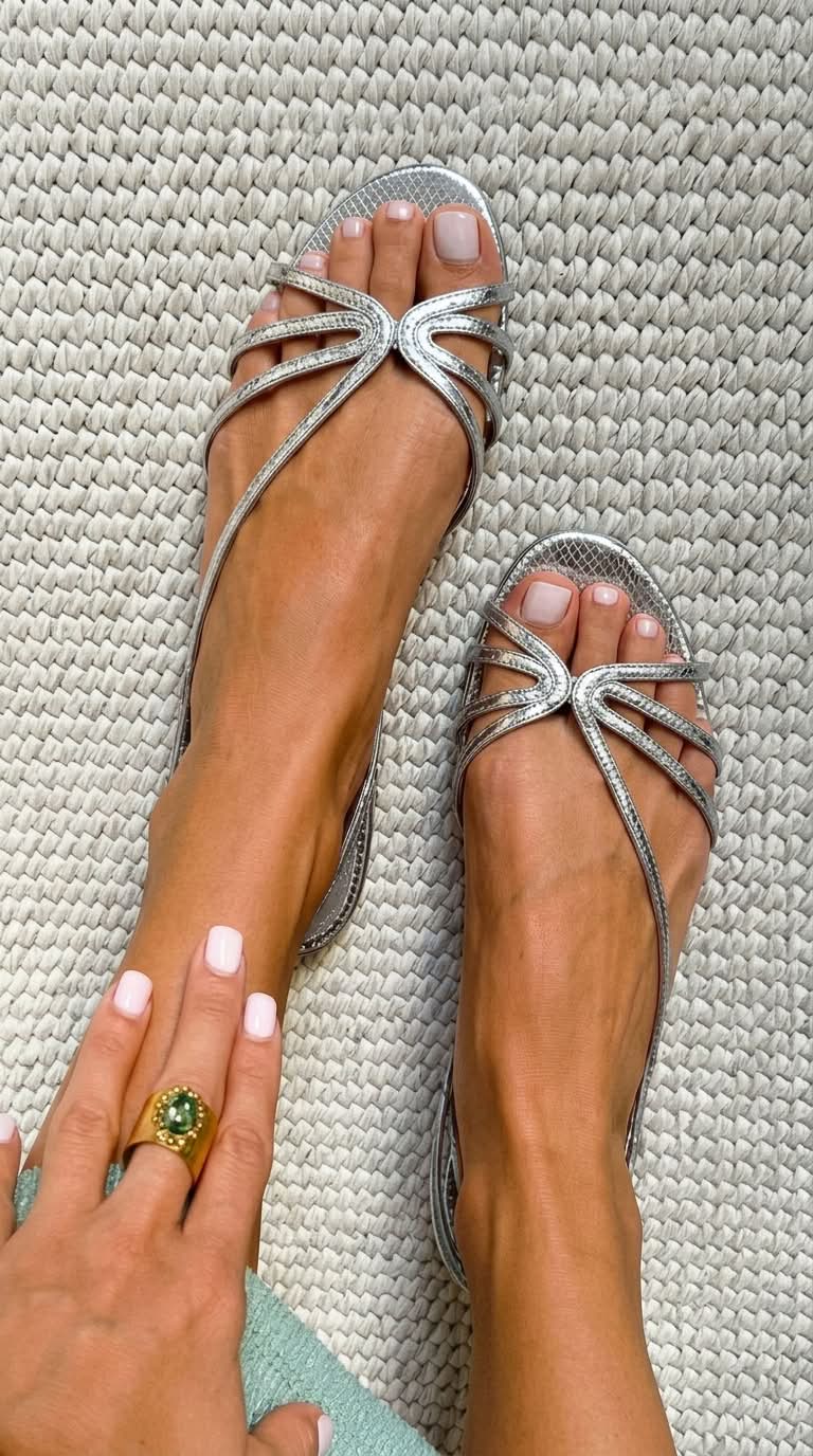 Velora Roma Ginevra – Sandalias Planas Doradas de Elegancia Veraniega para Mujer