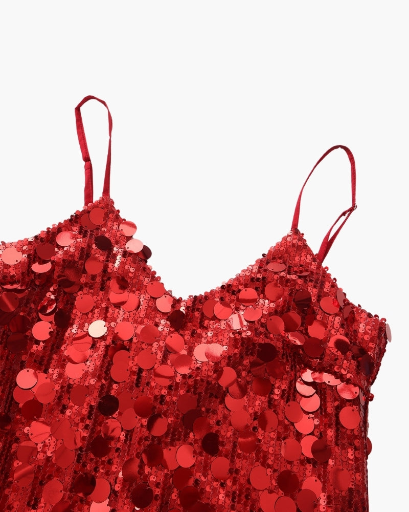 Vestido Mini de Lentejuelas para Fiesta