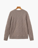Jersey de Cuello Redondo de Punto Rombos