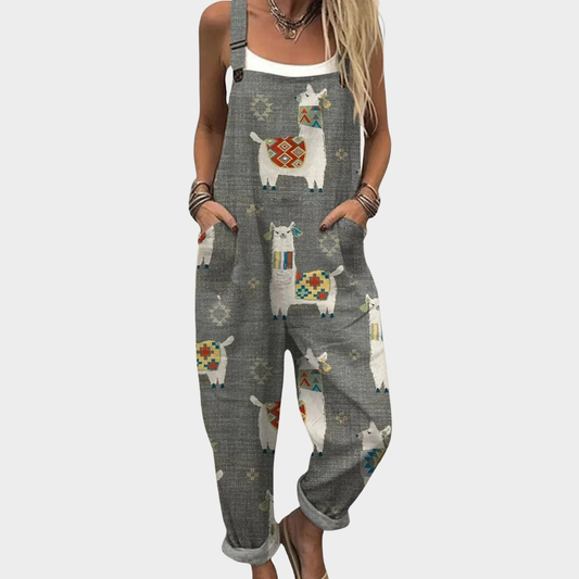 Robe-Salopette Imprimée et Confortable