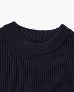 Jersey Cuello Redondo de Punto Acanalado