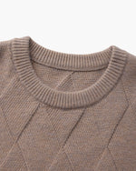Jersey de Cuello Redondo de Punto Rombos
