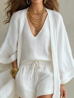 ARIA · CONJUNTO DE LINO DE TRES PIEZAS