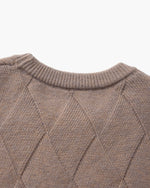 Jersey de Cuello Redondo de Punto Rombos