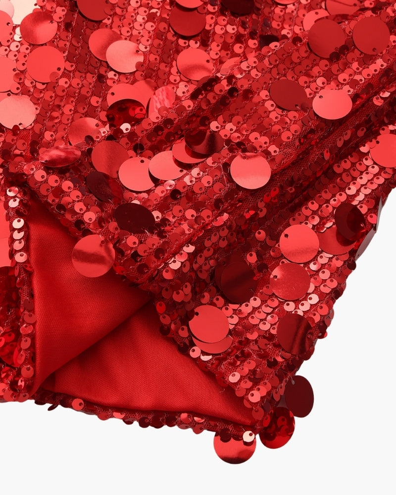 Vestido Mini de Lentejuelas para Fiesta