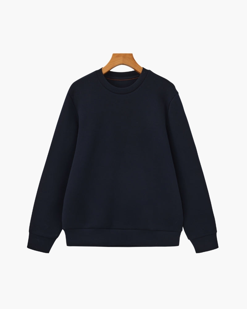 Sudadera Cuello Redondo Clásica de Mezcla de Modal