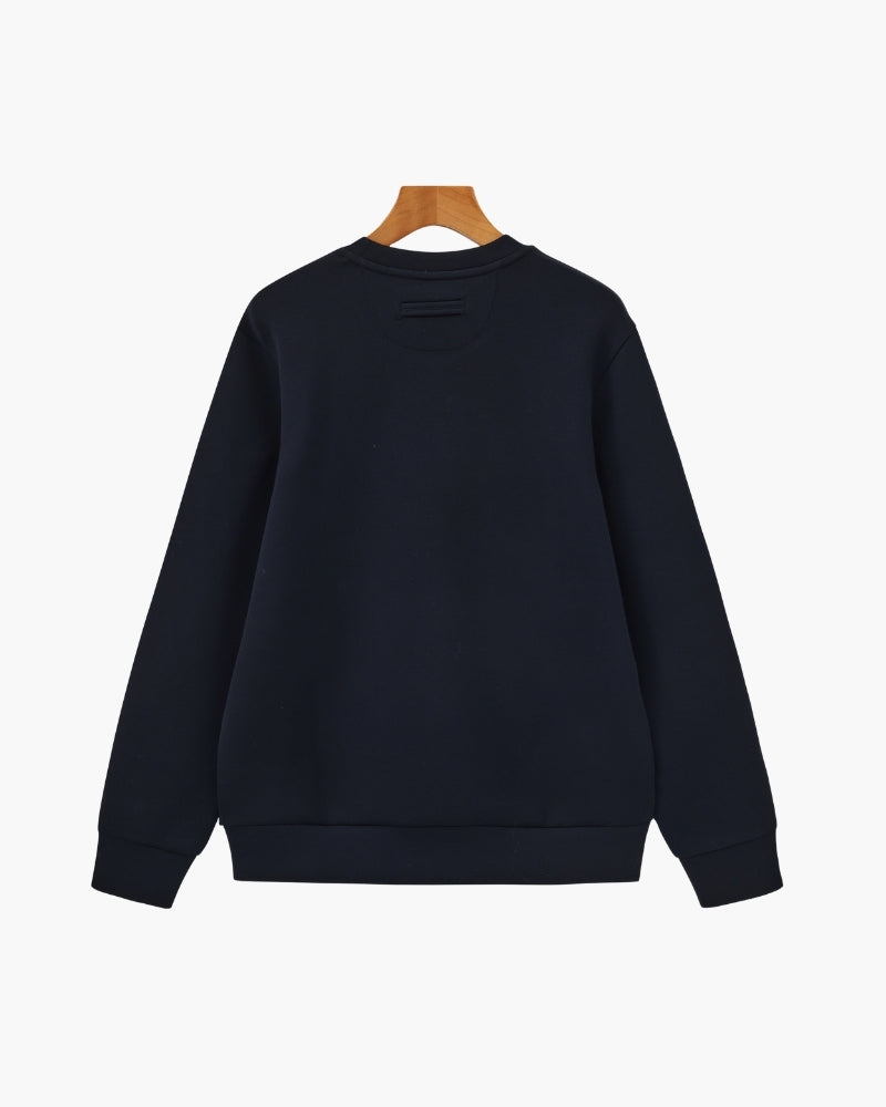 Sudadera Cuello Redondo Clásica de Mezcla de Modal