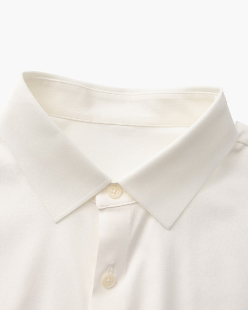 Camisa de Algodón Elástico Entallada
