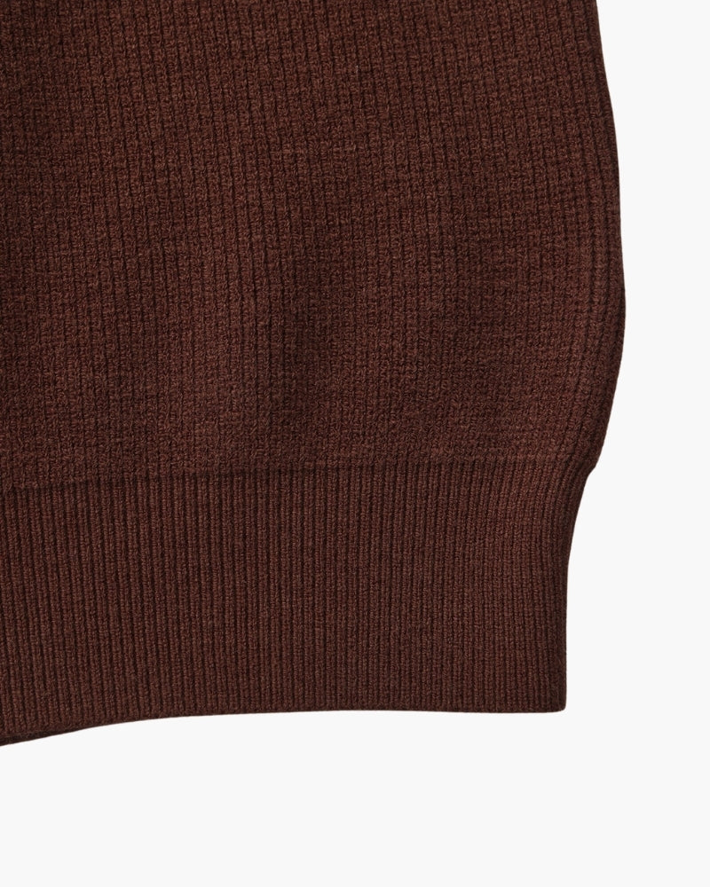 Jersey de Punto con Media Cremallera Refinado