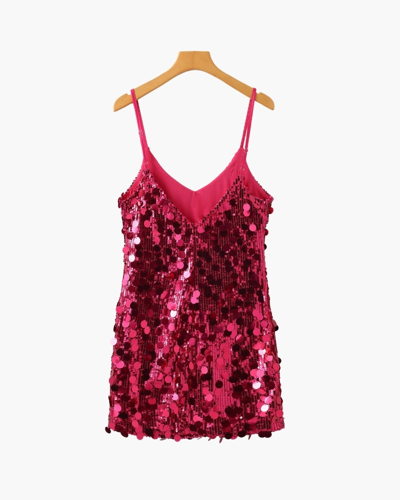 Vestido Mini de Lentejuelas para Fiesta