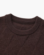 Jersey de Cuello Redondo de Punto Rombos