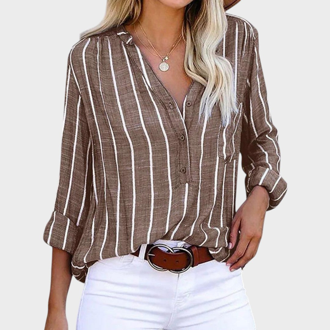 Débora - Blusa Artesanal de Rayas