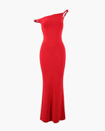 Vestido Largo Bodycon Asimétrico de un Hombro