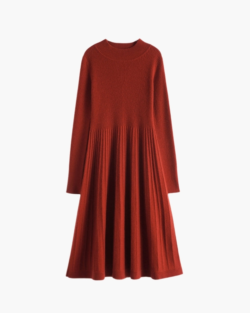 Vestido Evasé de Cachemir Puro