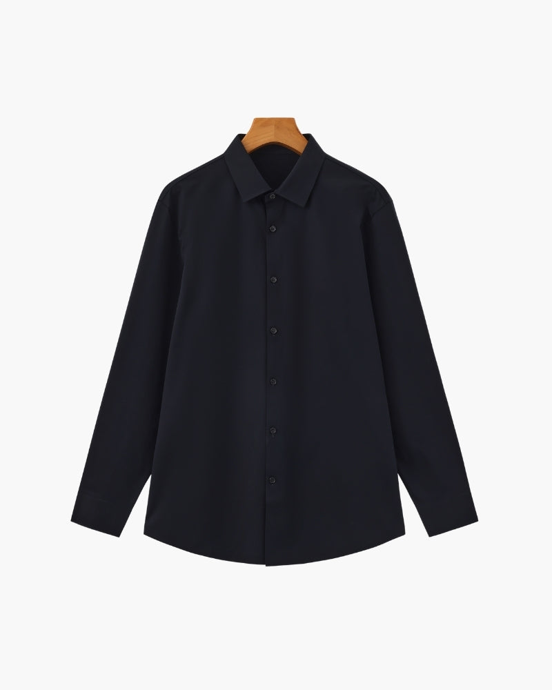 Camisa de Algodón Elástico Entallada