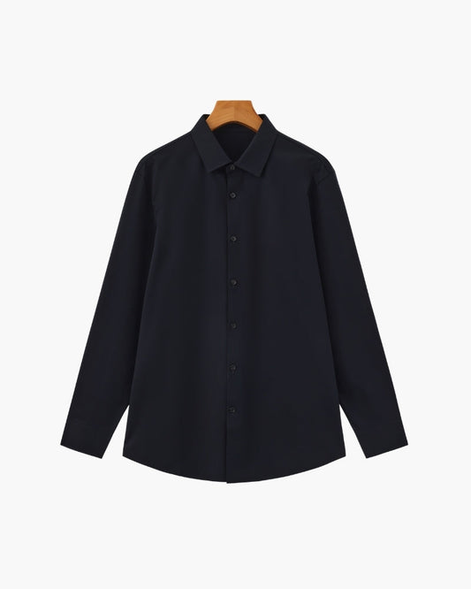 Camisa de Algodón Elástico Entallada