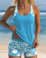 Laura - Conjunto de Bikini de Dos Piezas Estampado Floral