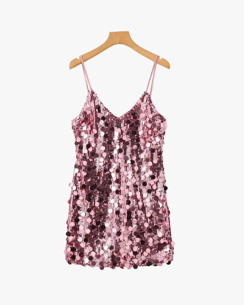 Vestido Mini de Lentejuelas para Fiesta