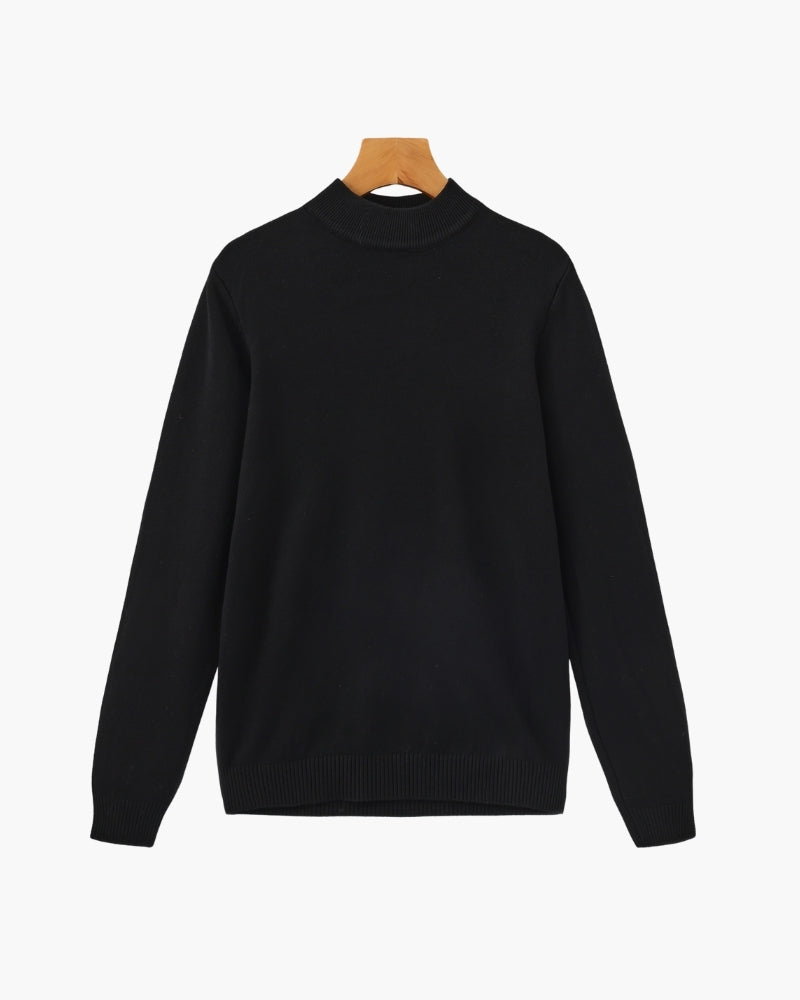 Jersey Esencial de Cuello Semialto Acanalado