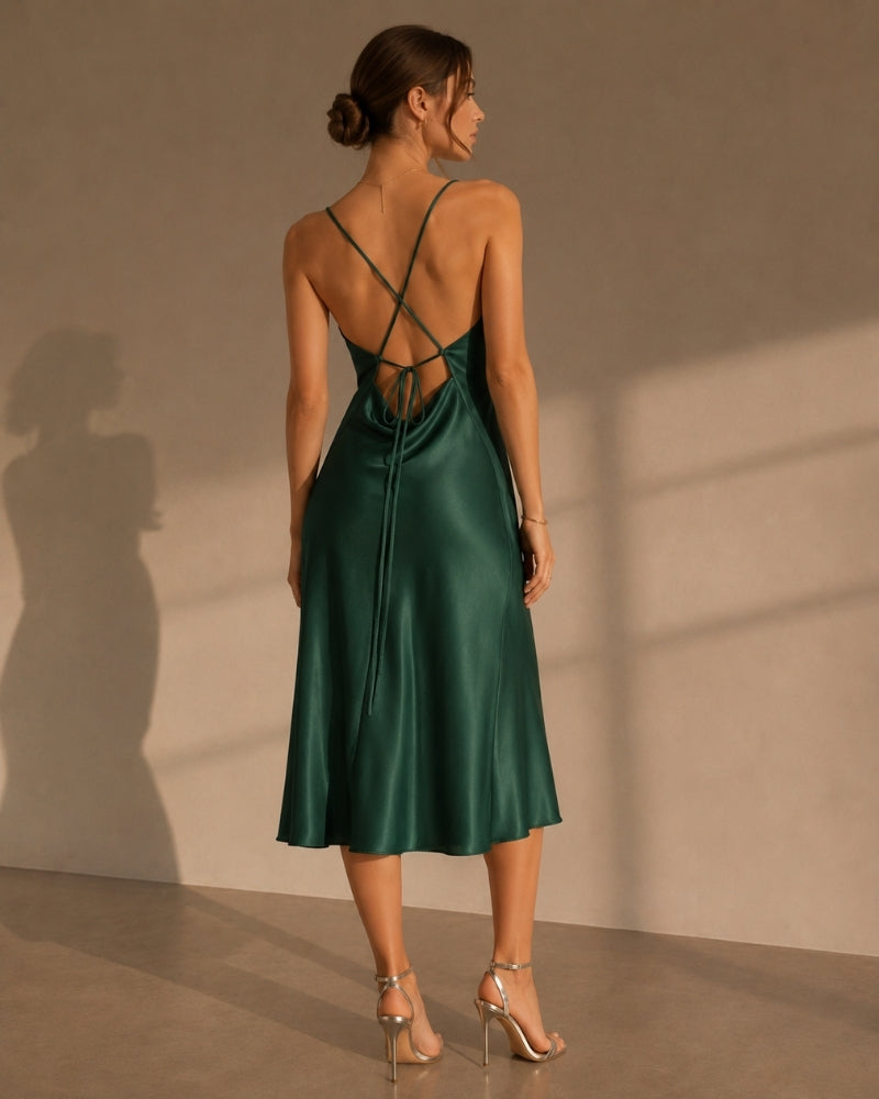 Vestido Slip de Seda Old Money