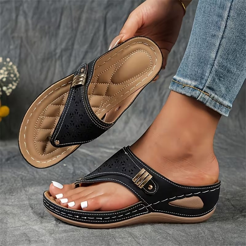 Andrea | Sandalias de Cuña Cómodas con Sujeción