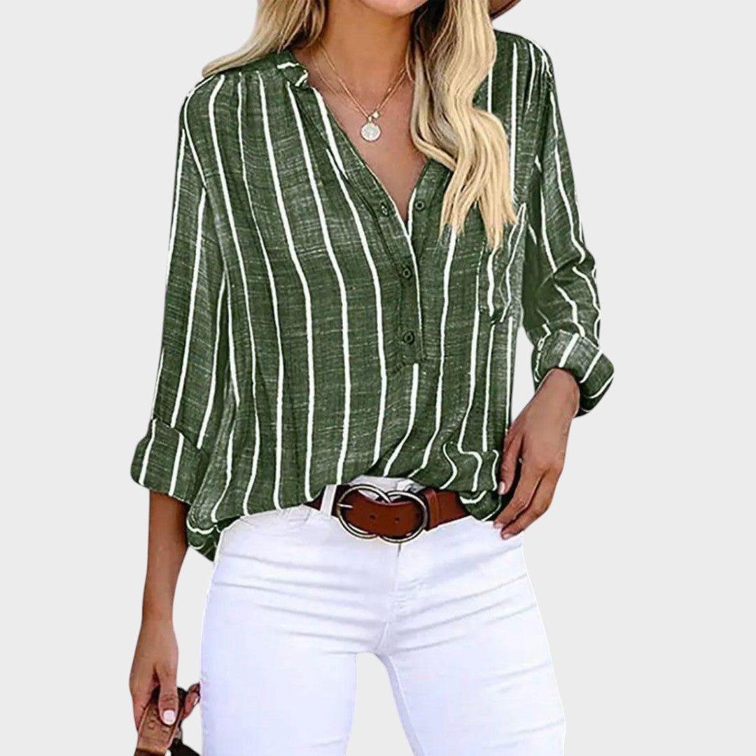 Débora - Blusa Artesanal de Rayas