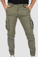 Pantalón Cargo con Bolsillos y Puño Ajustado