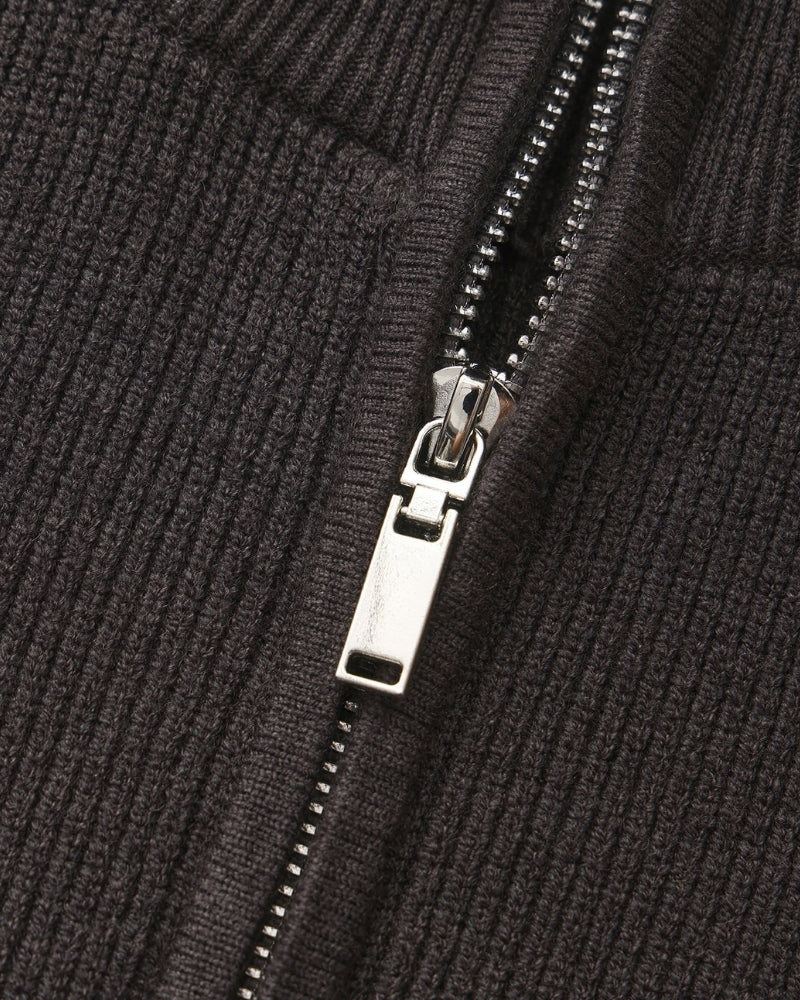 Jersey de Punto con Media Cremallera Refinado