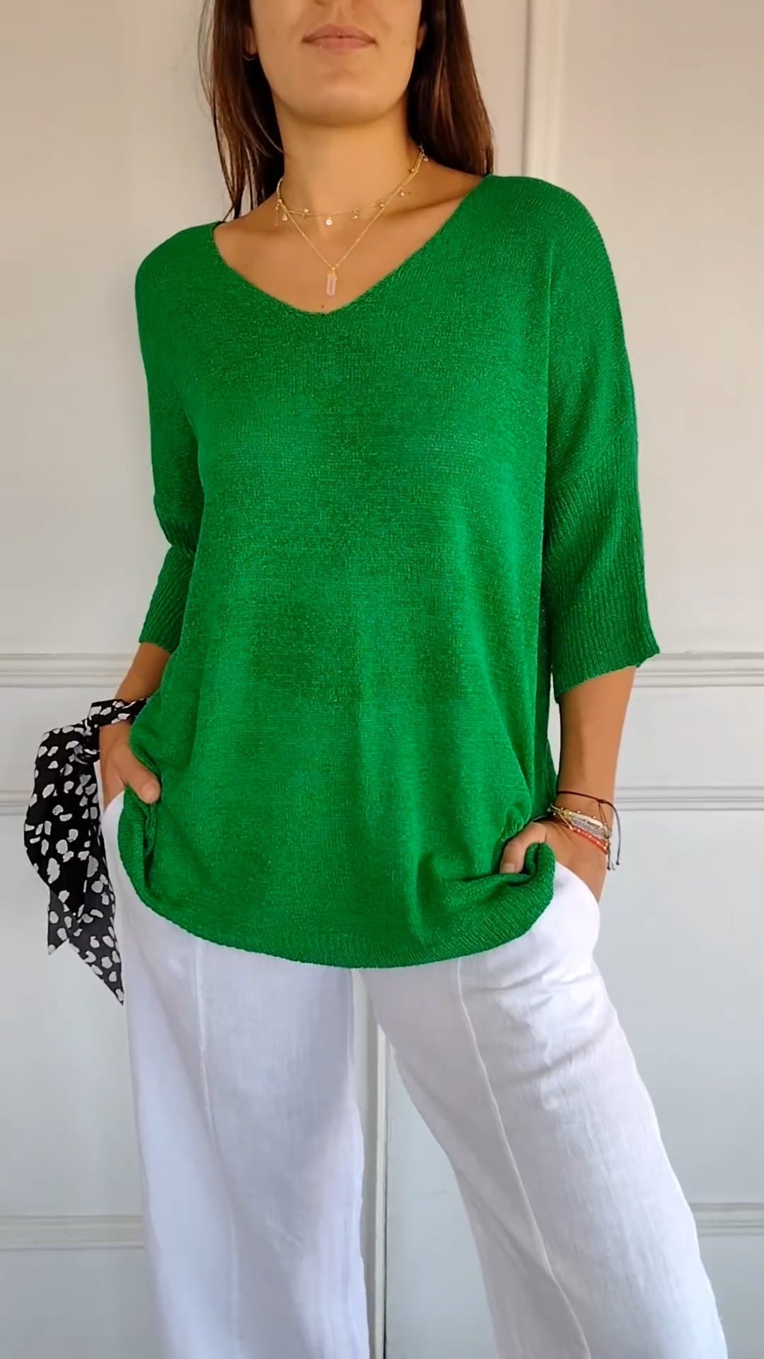 Sofía - Top Atemporal de Cuello en V para Mujer de Valerina Milano