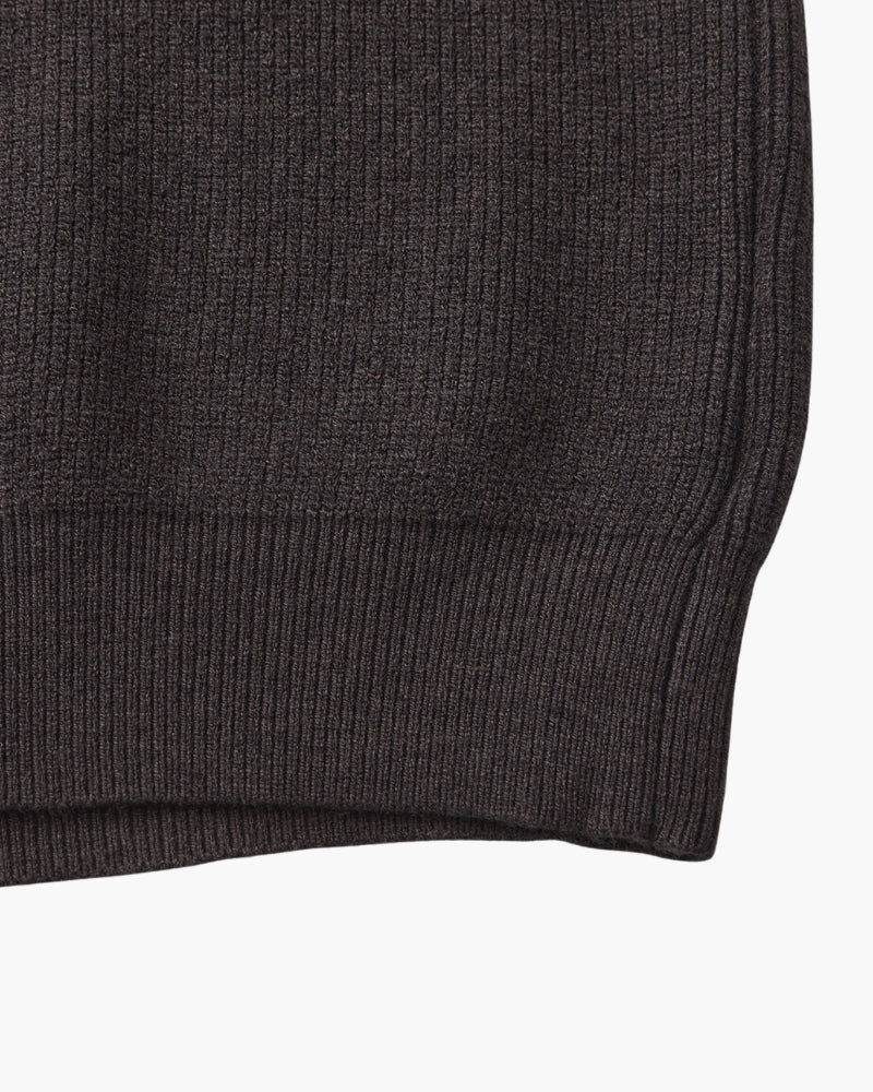Jersey de Punto con Media Cremallera Refinado