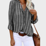 Débora - Blusa Artesanal de Rayas