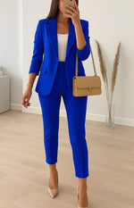 Conjunto Completo de Pantalón y Blazer para Mujer, Smart-Casual
