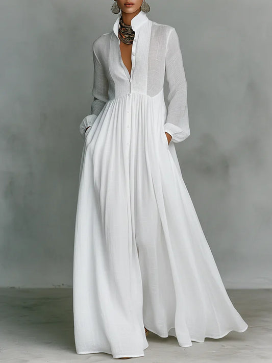 Ana | Robe Maxi à Col Haut