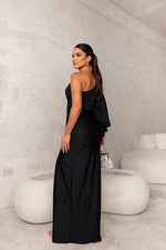 Camila | Vestido Satinado de una Manga