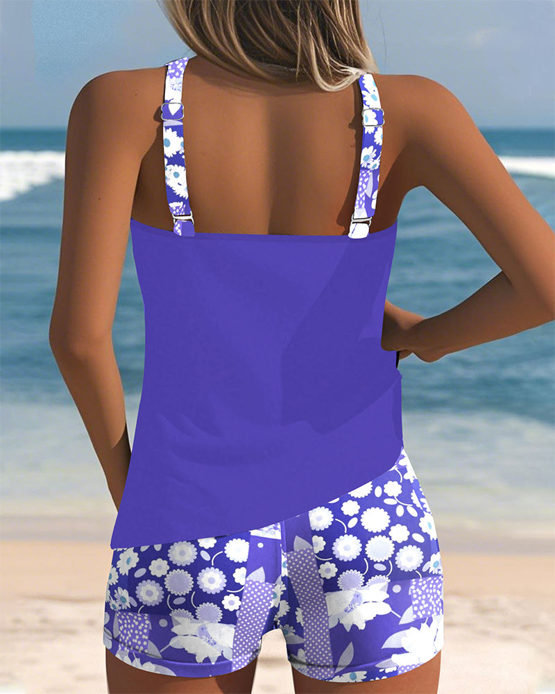 Laura - Conjunto de Bikini de Dos Piezas Estampado Floral