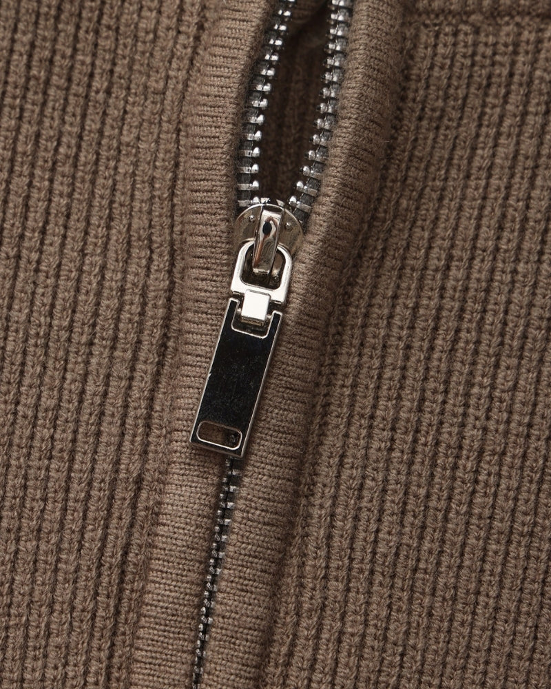 Jersey de Punto con Media Cremallera Refinado