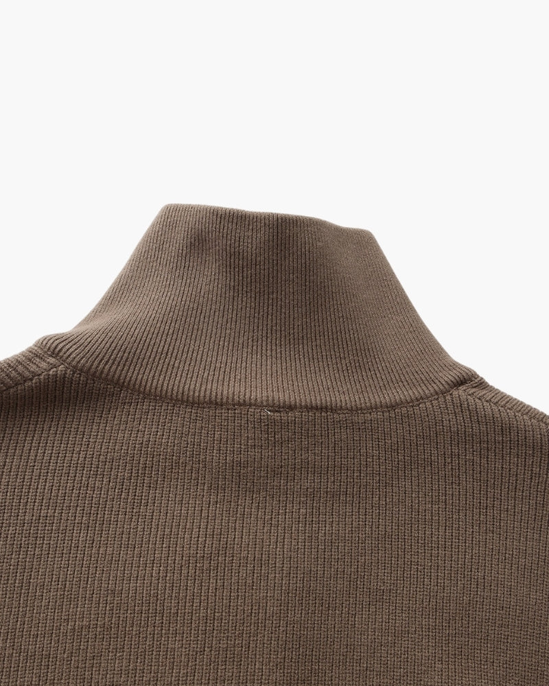 Jersey de Punto con Media Cremallera Refinado