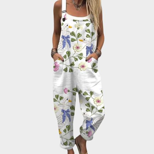 Robe-Salopette Imprimée et Confortable