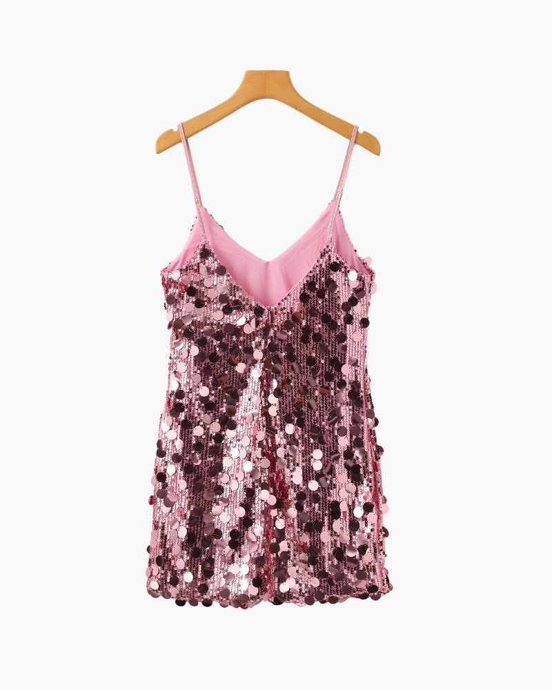 Vestido Mini de Lentejuelas para Fiesta