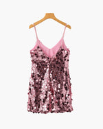 Vestido Mini de Lentejuelas para Fiesta