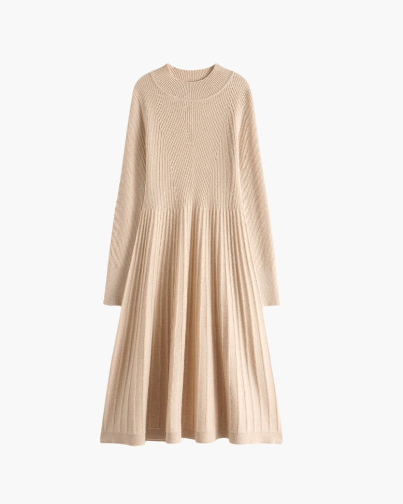 Vestido Evasé de Cachemir Puro