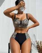 Helena - Bikini de Dos Piezas Elegante Estampado