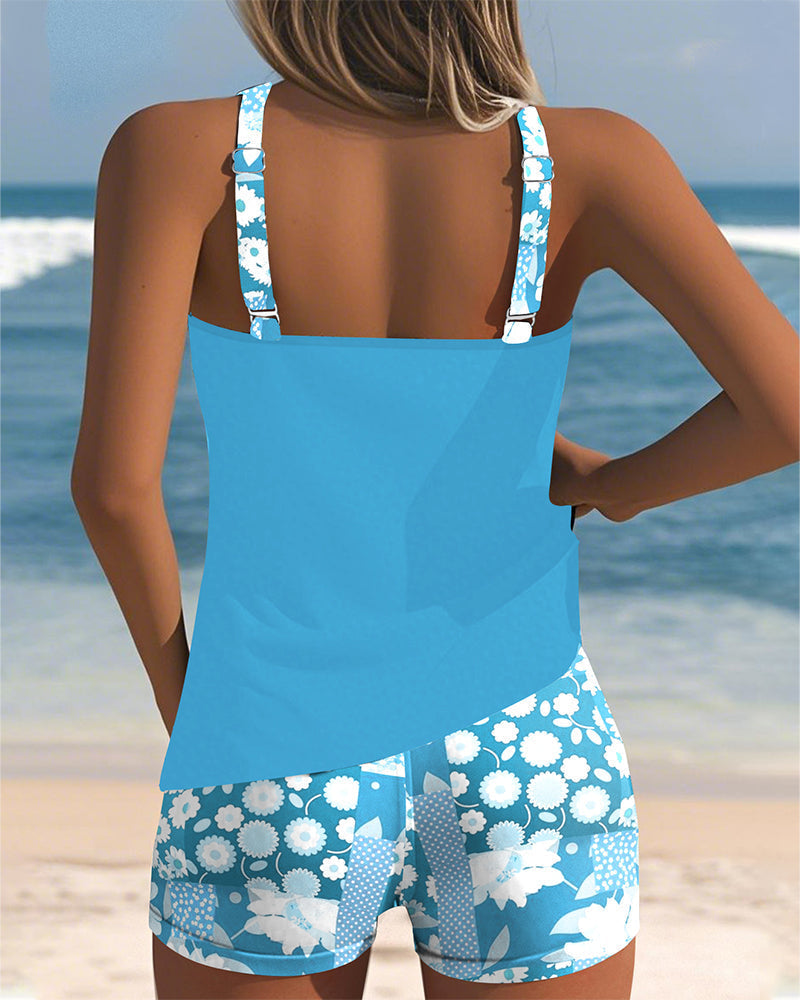 Laura - Conjunto de Bikini de Dos Piezas Estampado Floral