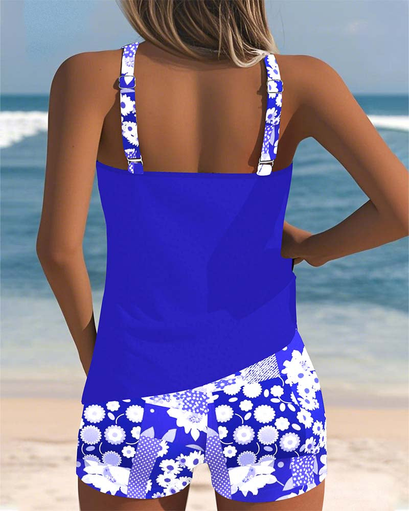 Laura - Conjunto de Bikini de Dos Piezas Estampado Floral