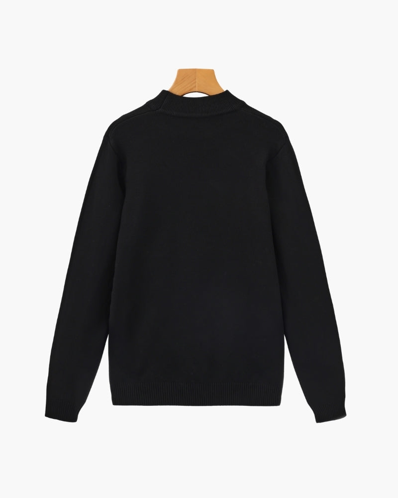 Jersey Esencial de Cuello Semialto Acanalado