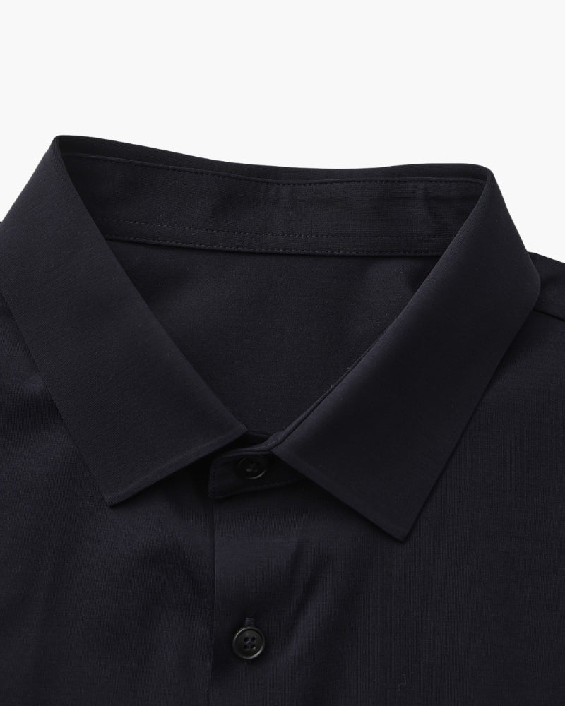 Camisa de Algodón Elástico Entallada
