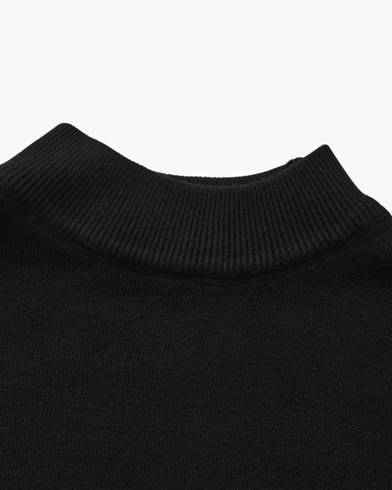 Jersey Esencial de Cuello Semialto Acanalado