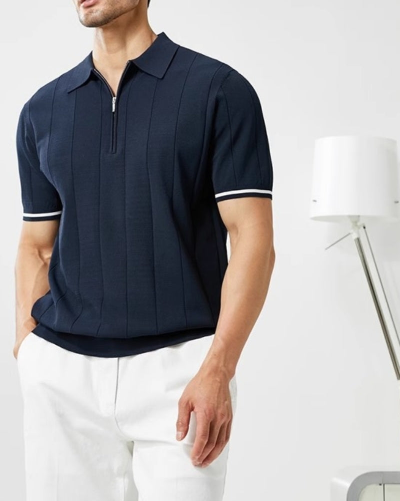 Polo Signature con Ribete de Contraste