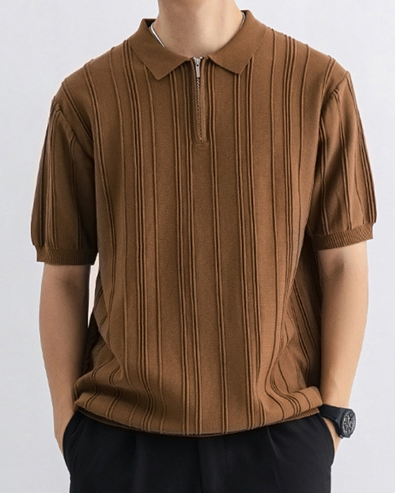 Polo Signature con Cremallera