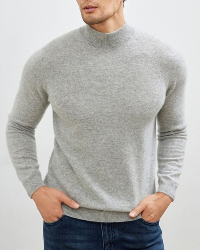 Jersey de Cuello Alto Refinado de Otoño